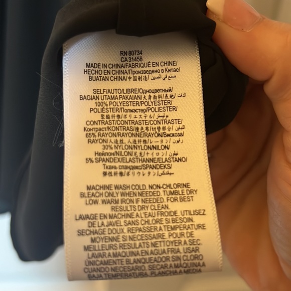 BCBG Maxazria sheer v-neck, super sexy part backless Small top. - Picture 6 of 8